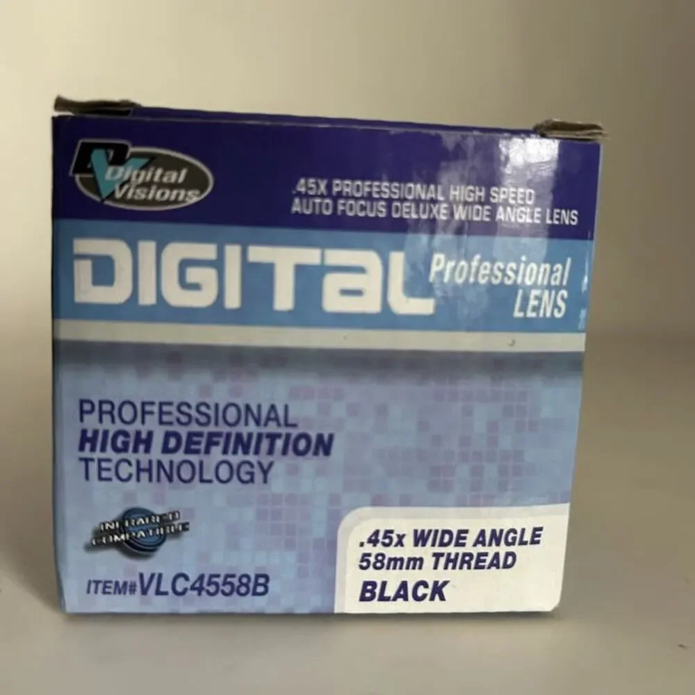 Digital Visions 58mm 0.45x HD Wide Angle Macro Lens Adapter Bower VLC4558B Black